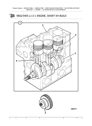 JCB 802 MINI CRAWLER EXCAVATOR Parts Catalogue Manual Instant Download (SN 00732001-00732449)