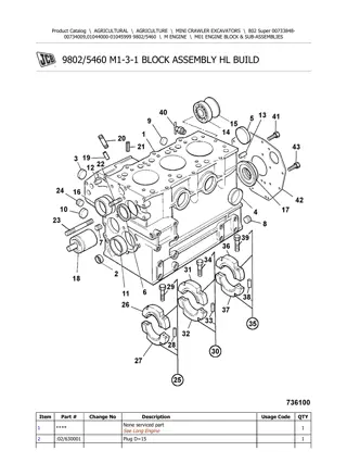 JCB 802 Super MINI CRAWLER EXCAVATOR Parts Catalogue Manual Instant Download (SN 00733848-00734009, 01044000-01045999)