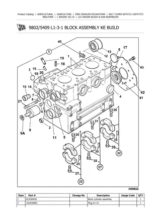 JCB 802.7 SUPER MINI CRAWLER EXCAVATOR Parts Catalogue Manual Instant Download (SN 00747211-00747372)