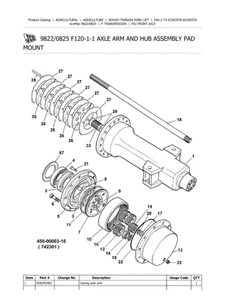 JCB 926-2 T4 ecoMax Forklift Parts Catalogue Manual Instant Download (SN 02363578-02365578)