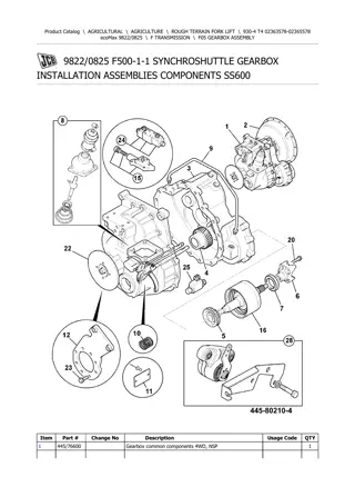 JCB 930-4 T4 ecoMax Forklift Parts Catalogue Manual Instant Download (SN 02363578-02365578)