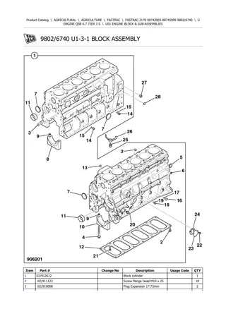 JCB 2170 FASTRAC Parts Catalogue Manual Instant Download (SN 00742003-00745999)