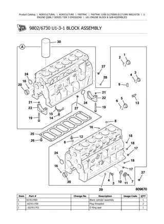 JCB 3200 FASTRAC Parts Catalogue Manual Instant Download (SN 01270000-01271999)