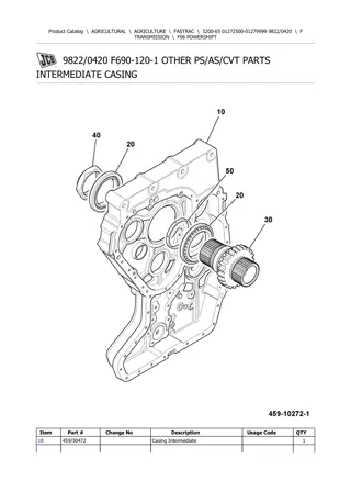 JCB 3200-65 FASTRAC Parts Catalogue Manual Instant Download (SN 01272500-0127999)