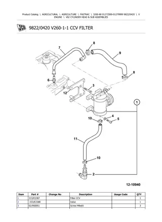 JCB 3200-80 FASTRAC Parts Catalogue Manual Instant Download (SN 01272500-01279999)