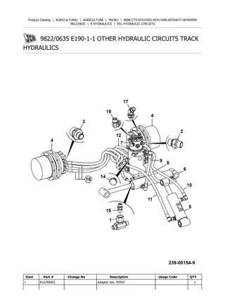 JCB 8008 CTS Parts Catalogue Manual Instant Download (SN 02410301-02411000, 00764677-00764999)