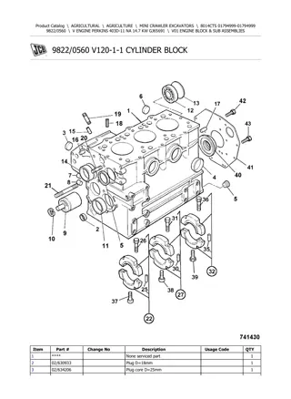 JCB 8014 CTS MINI CRAWLER EXCAVATOR Parts Catalogue Manual Instant Download (SN 01794999-01794999)