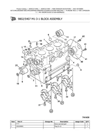 JCB 8015 MINI CRAWLER EXCAVATOR Parts Catalogue Manual Instant Download (SN 00730800-00731999, 00820000-00821999, 00894000-00895999, 01020000-01023999)