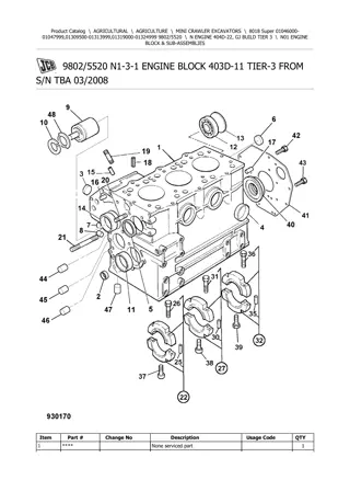 JCB 8018 Super MINI CRAWLER EXCAVATOR Parts Catalogue Manual Instant Download (SN 01046000-01047999, 01309500-01313999, 01319000-01324999)