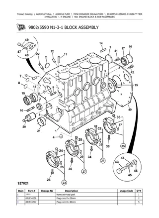 JCB 8040 ZTS TIER 3 MINI CRAWLER EXCAVATOR Parts Catalogue Manual Instant Download (SN 01056000-01056677)