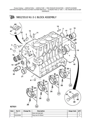 JCB 8045 ZTS MINI CRAWLER EXCAVATOR Parts Catalogue Manual Instant Download (SN 01056000-01057999, 01070500-01070635, 01070642-01070699)