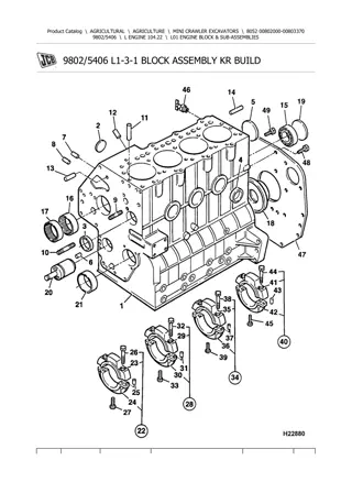 JCB 8052 MINI CRAWLER EXCAVATOR Parts Catalogue Manual Instant Download (SN 00802000-00803370)