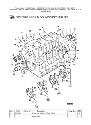 JCB 8052 MINI CRAWLER EXCAVATOR Parts Catalogue Manual Instant Download (SN 00803371-00803999, 01178000-01178999, 01614000-01615999)