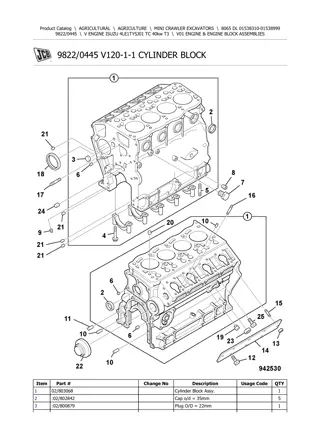 JCB 8065 DL MINI CRAWLER EXCAVATOR Parts Catalogue Manual Instant Download (SN 01538310-01538999)