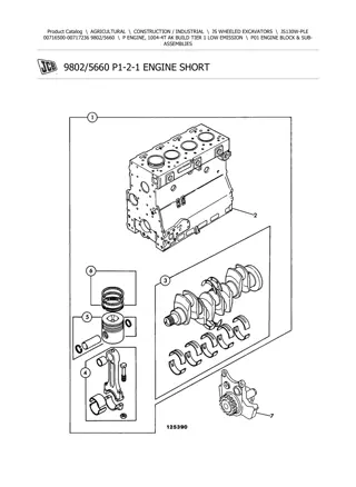 JCB JS130W PLE Wheeled Excavator Parts Catalogue Manual Instant Download (SN 00716500-00717236)