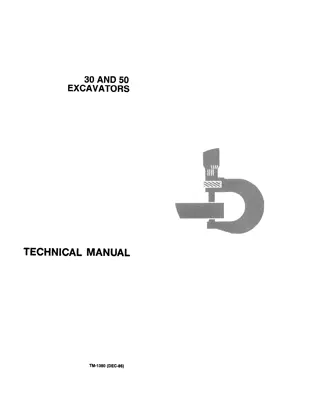 JOHN DEERE 30 Excavator Service Repair Manual Instant Download (tm1380)