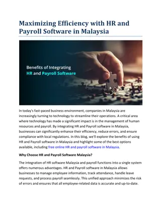 Maximizing Efficiency with HR and Payroll Software in Malaysia