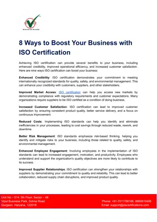 8 Ways to boost your business with ISO Certification