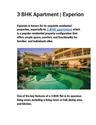 3 BHK Apartment | Experion