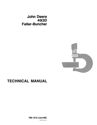 John Deere 493D Feller Buncher Service Repair Manual Instant Download (tm1415)