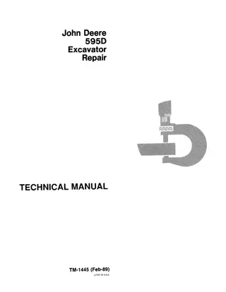 John Deere 595D Excavator Service Repair Manual Instant Download (tm1444   tm1445)