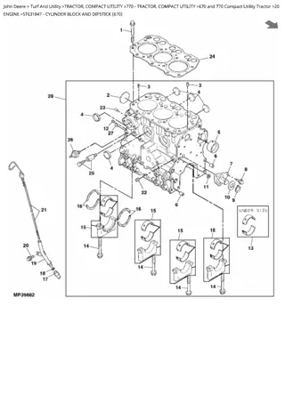 John Deere 670 and 770 Compact Utility Tractor Parts Catalogue Manual Instant Download (PC2227)