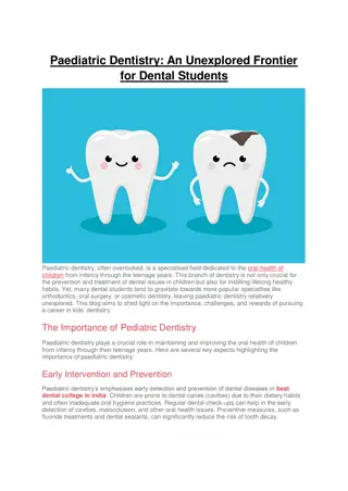 Paediatric Dentistry | dental colleges in karnataka RRDCH