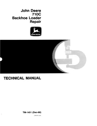 JOHN DEERE 710C BACKHOE LOADER Service Repair Operation and Test Manual Instant Download (TM1450   TM1451)