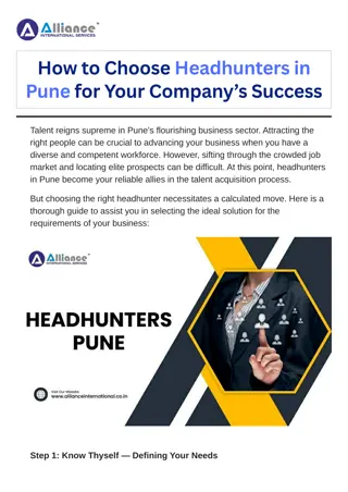 How to Choose Headhunters in Pune,  for Your Company’s Success