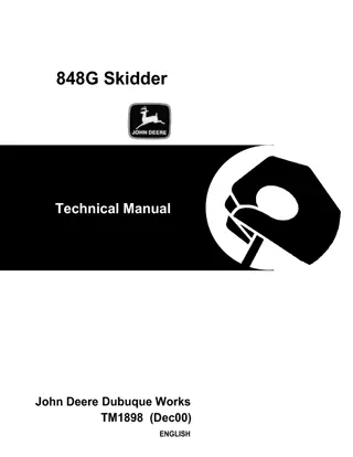 JOHN DEERE 848G Skidder Service Repair Manual Instant Download (tm1898)