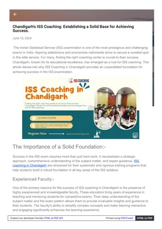 The Evolution of ISS Coaching in Chandigarh: Trends and Innovations