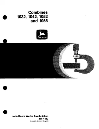 John Deere 1032 Combines Service Repair Manual Instant Download (tm4413)