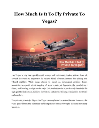How Much Is It To Fly Private To Vegas?