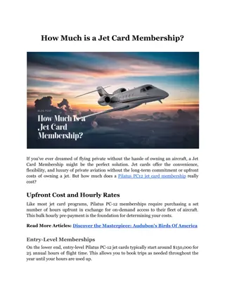 How Much is a Jet Card Membership?