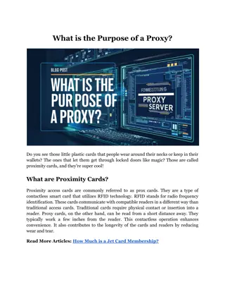 What is the Purpose of a Proxy?