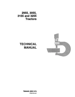 John Deere 3055 Tractor Service Repair Manual Instant Download (tm4449)