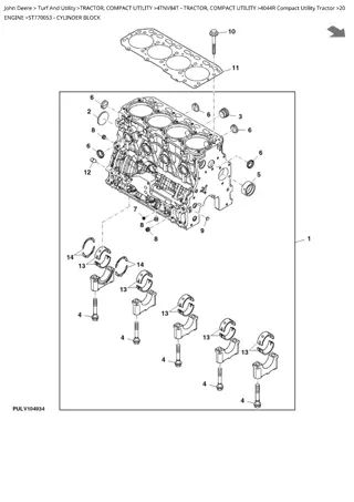 John Deere 4044R Compact Utility Tractor Parts Catalogue Manual Instant Download (PC12010)