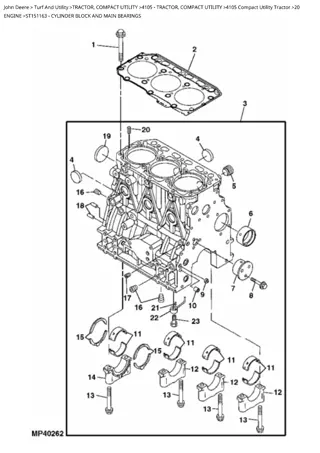 John Deere 4105 Compact Utility Tractor Parts Catalogue Manual Instant Download (PC9734)