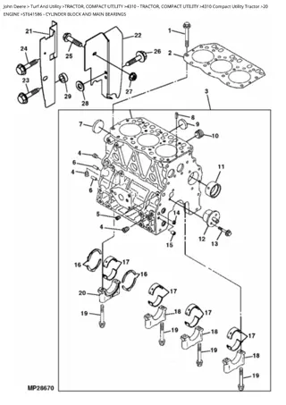 John Deere 4310 Compact Utility Tractor Parts Catalogue Manual Instant Download (PC2919)