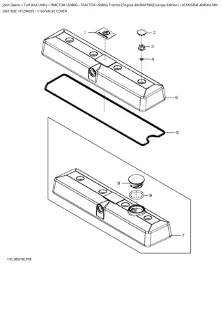 John Deere 5080G Tractor (Engine 4045HAT80) (Europe Edition) Parts Catalogue Manual Instant Download (PC4591)