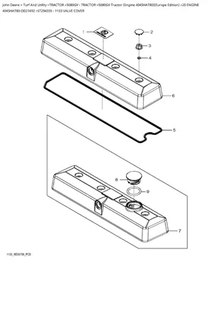 John Deere 5080GV Tractor (Engine 4045HAT80) (Europe Edition) Parts Catalogue Manual Instant Download (PC4595)