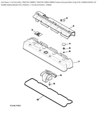 John Deere 5080R, 5080RN Tractor (Europe Edition, Engine SN CD4045LXXXXXX) Parts Catalogue Manual Instant Download (PC4585)