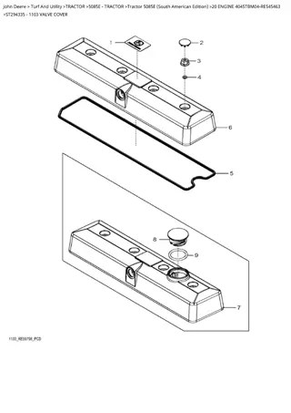 John Deere 5085E Tractor (South America Edition) Parts Catalogue Manual Instant Download (PC8549)