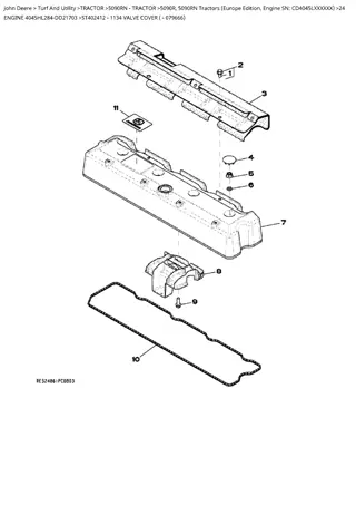 John Deere 5090R and 5090RN Tractor (Europe Edition, Engine SN CD4045LXXXXXX) Parts Catalogue Manual Instant Download (PC4586)