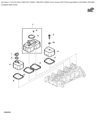 John Deere 5100GN Tractor (Engine F4C) T3A (Europe Edition) Parts Catalogue Manual Instant Download (PC4818)