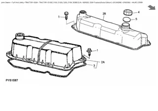 John Deere 5103E, 5103, 5103S, 5203, 5104, 5038D (SN 009920 and below), 5204 Tractor (India Edition) Parts Catalogue Manual Instant Download (PC2844)