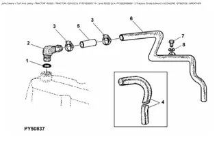 John Deere 5310 (S.N. PY5310S005119-) and 5203S (S.N. PY5203S000001-) Tractor (India Edition) Parts Catalogue Manual Instant Download (PC4421)