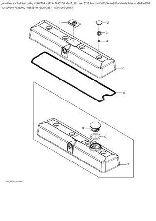 John Deere 5415, 5615 and 5715 Tractor (5105 Series) (Worldwide Edition) Parts Catalogue Manual Instant Download (PC6103)