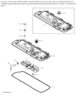 John Deere 6095MC Tractor (Europe Edition, Engine SN 4045UXXXXXX) (Final Tier 4) Parts Catalogue Manual Instant Download (PC14033)