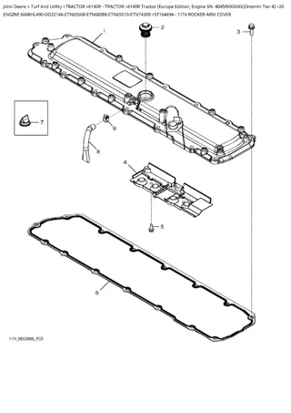 John Deere 6140R Tractor (Europe Edition, Engine SN 4045RXXXXXX) (Interim Tier 4) Parts Catalogue Manual Instant Download (PC4678)